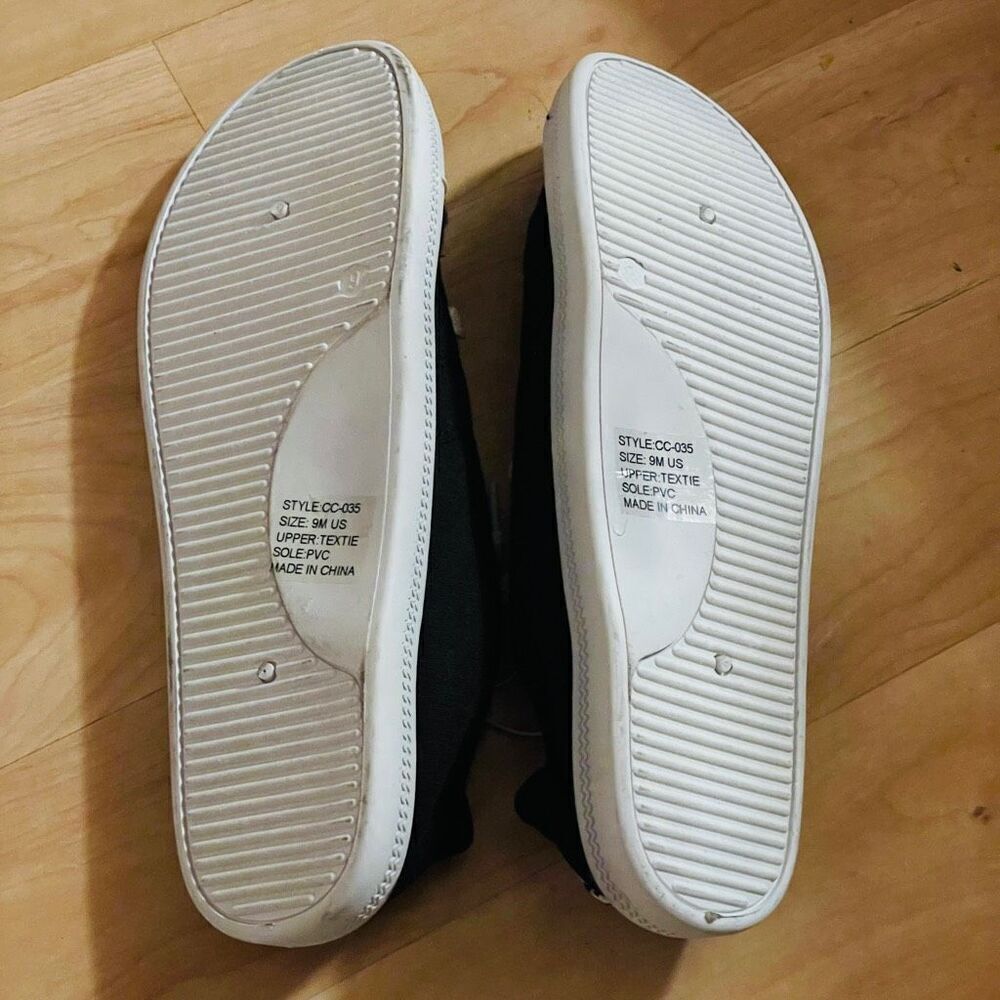 NWT C&C California 9 Gorgeous Scrunch Back Black Sneaker Slip-Ons No Tie Shoes - Picture 10 of 12